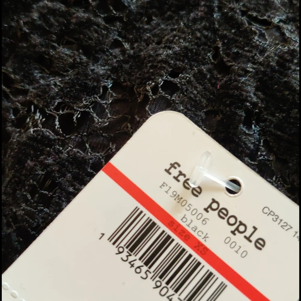 Free People Celine Black Velvet Bralette Top XS - Picture 7 of 7